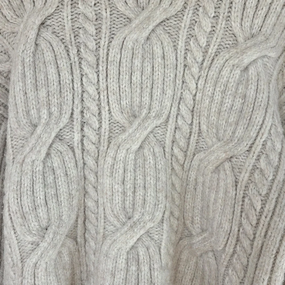 H&M Alpaca Blend Cable Knit Sweater Cream Medium - Picture 6 of 7